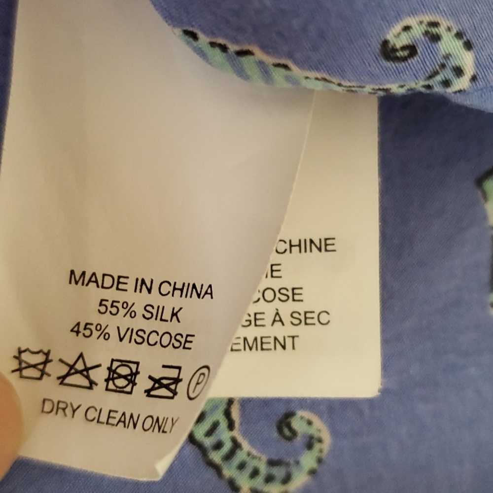 Kate Spade blue seahorse blouse - Picture 3 of 4